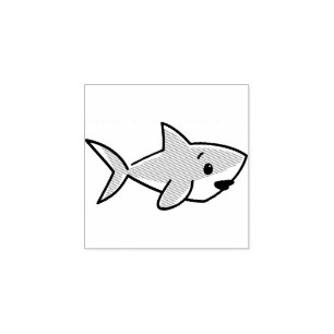 Tampons Encreurs Timbre en caoutchouc de requin caricaturé mignon