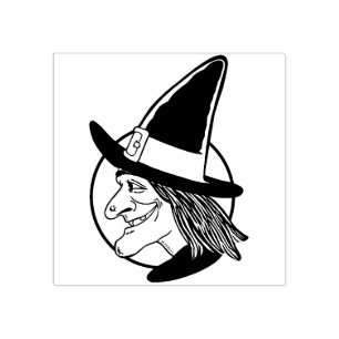 Tampons Encreurs Timbre en caoutchouc de sorcière Halloween vintage