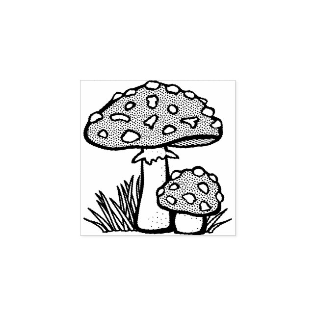 Tampons Encreurs Timbre en caoutchouc des champignons (Impression)