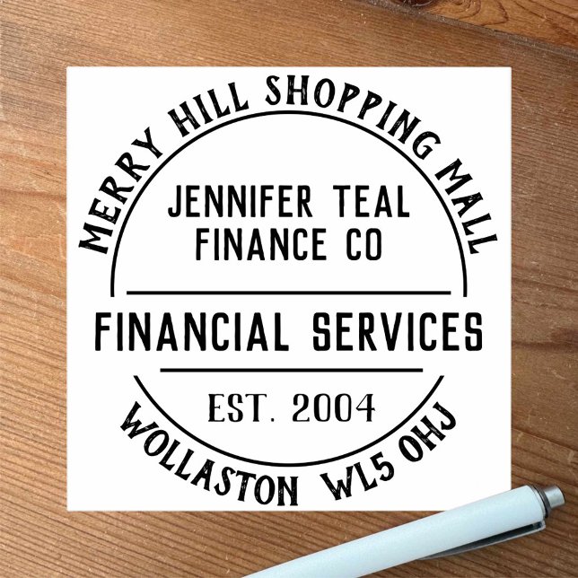 Tampons Encreurs Timbre en caoutchouc des services financiers (Créateur téléchargé)