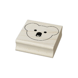 Tampons Encreurs Timbre en caoutchouc Koala Face
