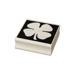 Tampons Encreurs Timbre en caoutchouc lg inversé Lucky 4 Leaf Irish