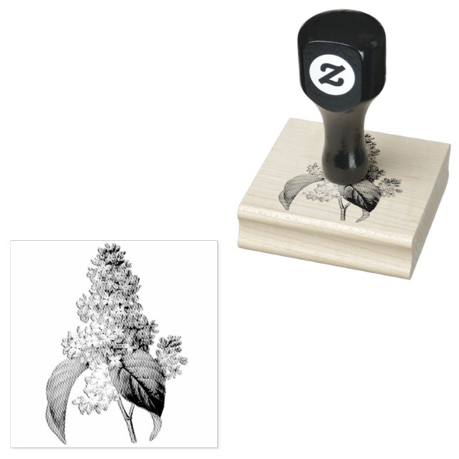 Tampons Encreurs Timbre en caoutchouc Lilac Fleurs (Tamponné)