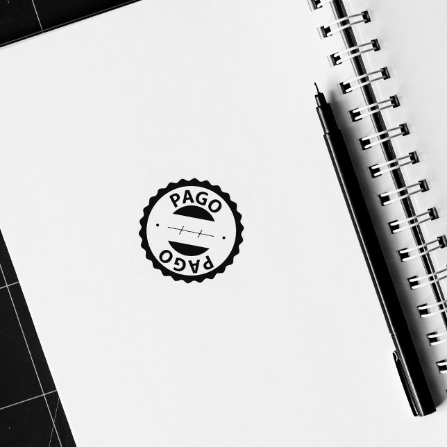 Tampons Encreurs Timbre en caoutchouc "Pago, portugais" (Créateur téléchargé)