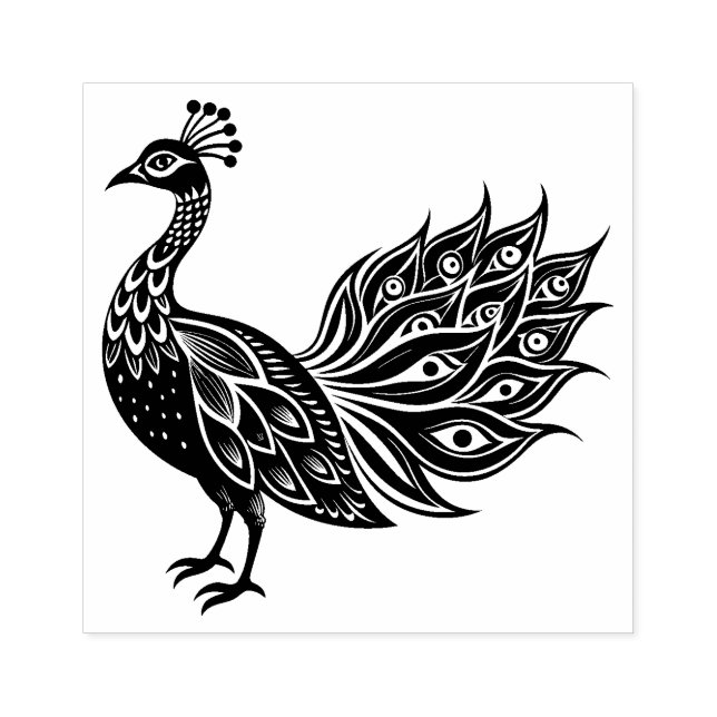 Tampons Encreurs Timbre en caoutchouc Peacock (Impression)