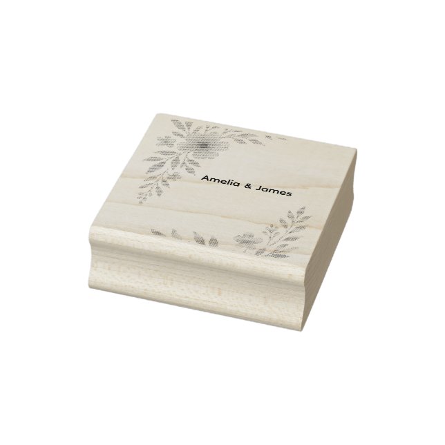 Tampons Encreurs Timbre en caoutchouc rustique Mariage Fleur sauvag (Tampon)