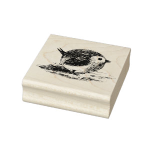 Tampons Encreurs Timbre en caoutchouc vintage d'art de petit oiseau