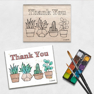 Tampons Encreurs Timbre en Merci Plante pour la peinture