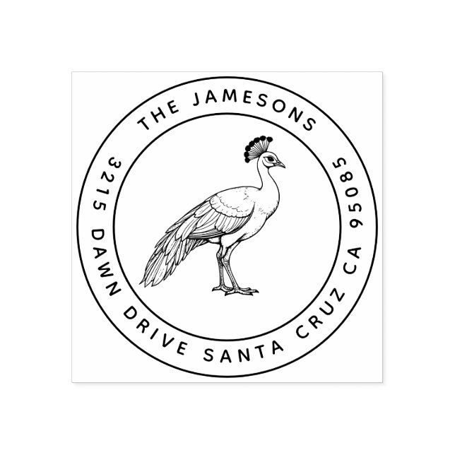 Tampons Encreurs Timbre Famille Paon – La Radiance Royale (Impression)