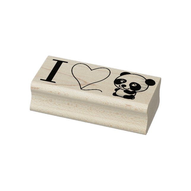 Tampons Encreurs Timbre J'adore les Pandas (Tampon)