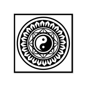 Tampons Encreurs Timbre Mah Jongg Yin Yang