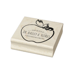 Tampons Encreurs timbre pomme fleurie du bureau des enseignants