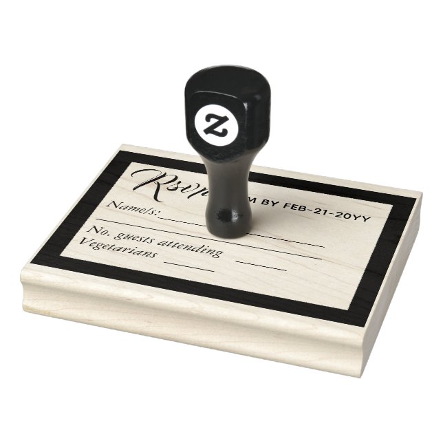 Tampons Encreurs Timbre pour mariage de RÉPONSE RSVP personnalisé - (Tampon)