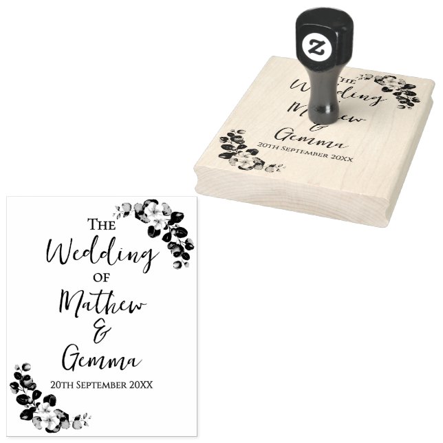 Tampons Encreurs Timbre pour mariage d'eucalyptus (Tamponné)