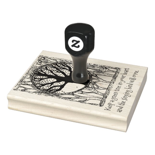 Tampons Encreurs Timbre Proverbe Arbre Verte (Tampon)