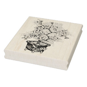 Tampons Encreurs Timbre vintage d'art de cerise d'arbre japonais de