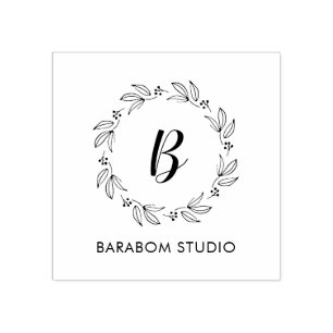 Tampons Encreurs Timbres de société à monogramme / logo minimaliste