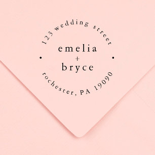 Tampons Encreurs Timbres en caoutchouc de mariage bohème simple mon