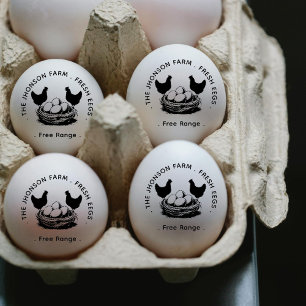 Tampons Encreurs Timbres Œufs Frais Votre Nom Poules Pondeuses
