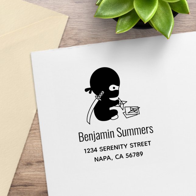 Tampons Encreurs Tiny Ninja Folding Origami Star Address (Créateur téléchargé)