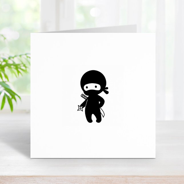 Tampons Encreurs Tiny Ninja Holding Throwing Star 1x1 (Créateur téléchargé)