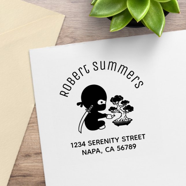 Tampons Encreurs Tiny Ninja Watering Bonsai Tree Arch Address (Créateur téléchargé)