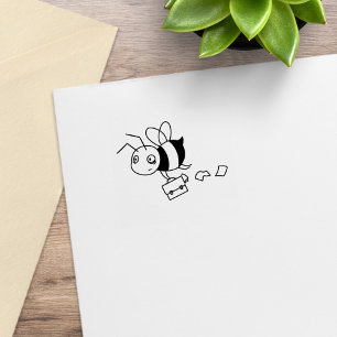 Tampons Encreurs Tired Stress Worker Bee Holding Porte-documents 2