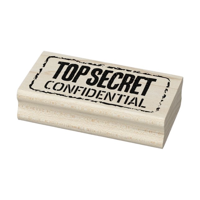 Tampons Encreurs Top Secret Confidentiel Classifié bureau en bois (Tampon)