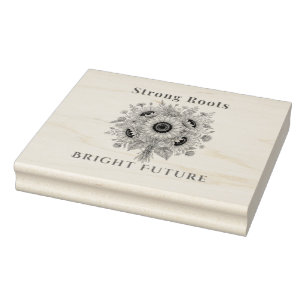 Tampons Encreurs Tournesols en fleurs Art botanique floral Cadeau