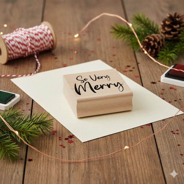 Tampons Encreurs Très Joyeux Bateau Festif (So Very Merry Festive Holiday Craft Rubber Stamp)