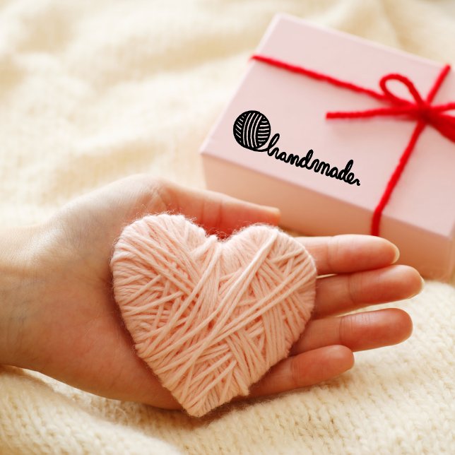 Tampons Encreurs Tricot & aiguille crochet Fait main Personnalisé (yarn and needle stamp, crochet handmade stamp, personalized craft stamp, handmade by stamp, small bu)