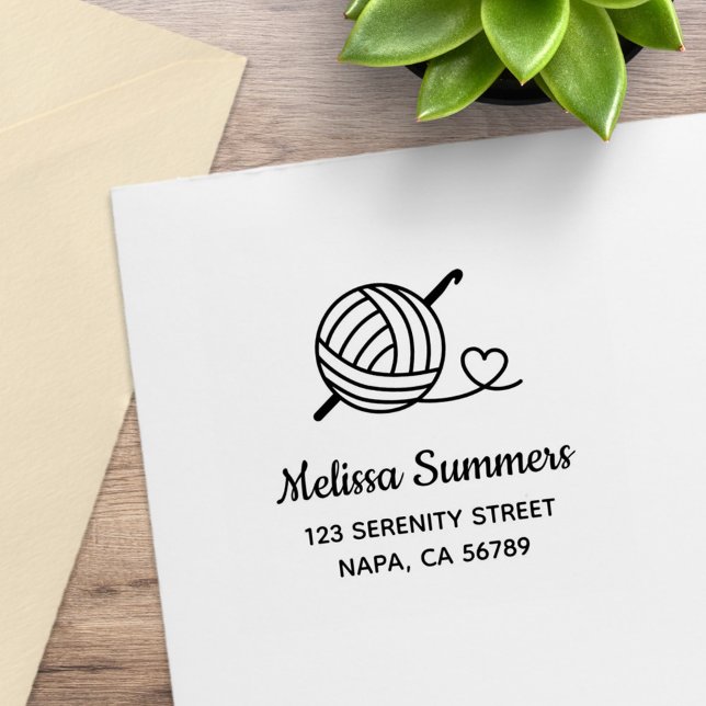 Tampons Encreurs Tricot Crocheting Yarn Adresse (Créateur téléchargé)