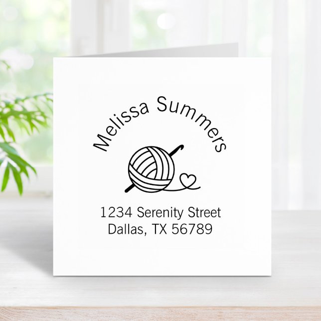 Tampons Encreurs Tricot Crocheting Yarn Arch Adresse (Créateur téléchargé)