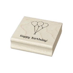 Tampons Encreurs Trois ballons, Bons d'anniversaire heureux