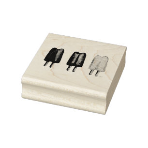 Tampons Encreurs Trois Popsicles Twin Pop Popsicle Ice Lolly Timbre