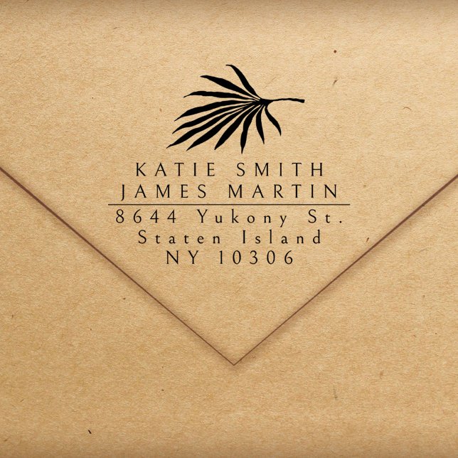 Tampons Encreurs Tropical Deux Surnoms Modern Couple Adresse de ret (Créateur téléchargé)