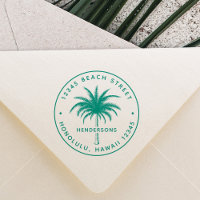 Tropical Palm Tree Round Return Adresse