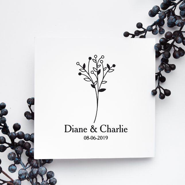 Tampons Encreurs Twigs Wedding Monogram (Créateur téléchargé)