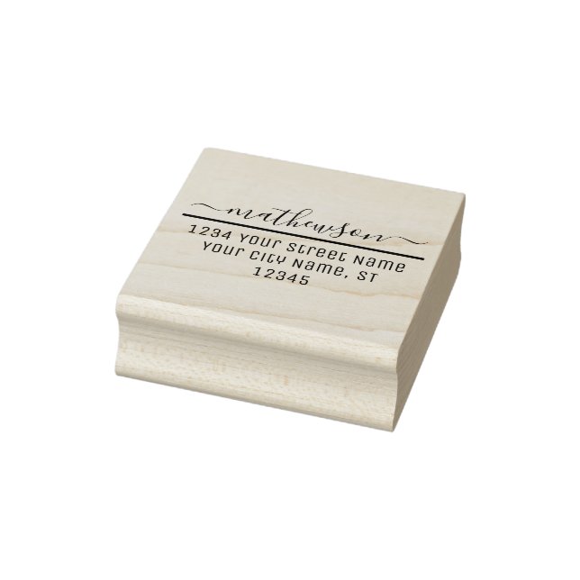 Tampons Encreurs Typographie Calligraphie avec Enjolivure Nom Adres (Tampon)