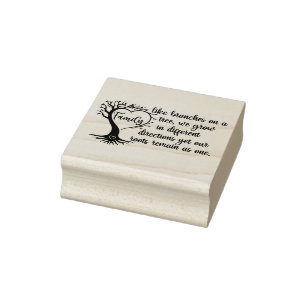 Tampons Encreurs Typographie de citation de famille comme des branc