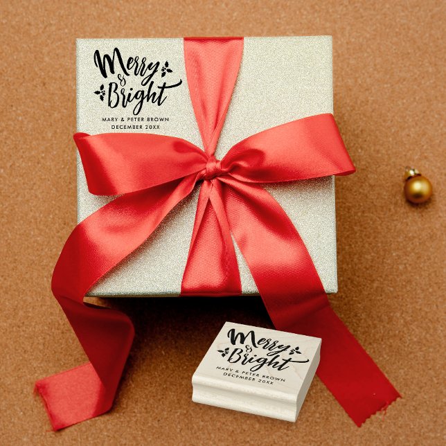 Tampons Encreurs Typographie de Noël Retro Mignonne et Joyeuse (Créateur téléchargé)