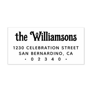 Tampons Encreurs Typographie gothique personnalisée Nom de famille