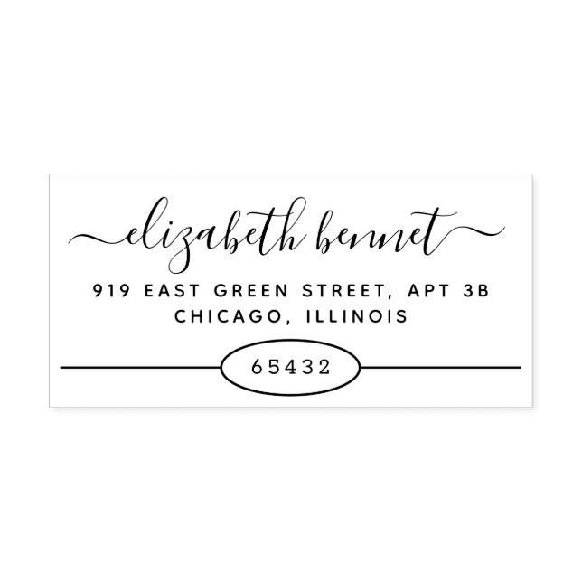 Tampons Encreurs Typographie moderne Adresse de retour pour l'art d (Impression)