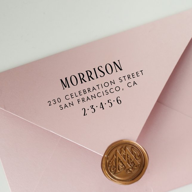 Tampons Encreurs Typographie Rustique Nom et adresse de retour pers (Créateur téléchargé)