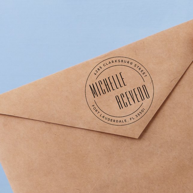 Tampons Encreurs Typographie Sans Serif moderne Adresse officielle  (Rubber Stamp Mock-up)