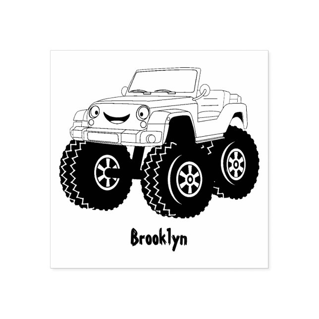 Tampons Encreurs Un Green Monster truck (Impression)