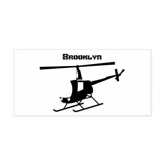 Tampons Encreurs Un joli hélicoptère de dessin animé jaune (Impression)