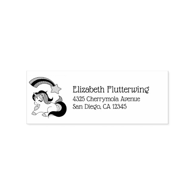 Tampons Encreurs Unicorne dormant avec étoile de tir (Impression)