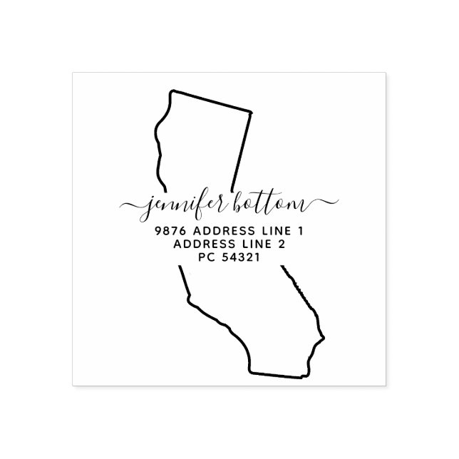 Tampons Encreurs USA Adresse Entreprise Signature Californie (Impression)