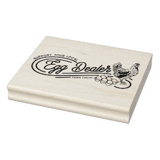 Tampons Encreurs Vendeur d'oeufs de poulet Funny Timbre en caoutcho